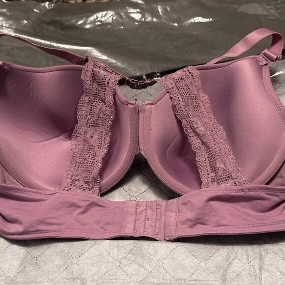 Cacique Lane Bryant Lilac Bra Front Closure Adorable Back with Lace 40DD NWOT - Picture 12 of 15